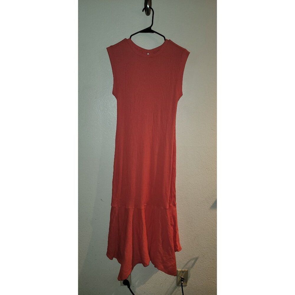Daily Practice Anthro Red Open Back Midi Tank Dress Size M